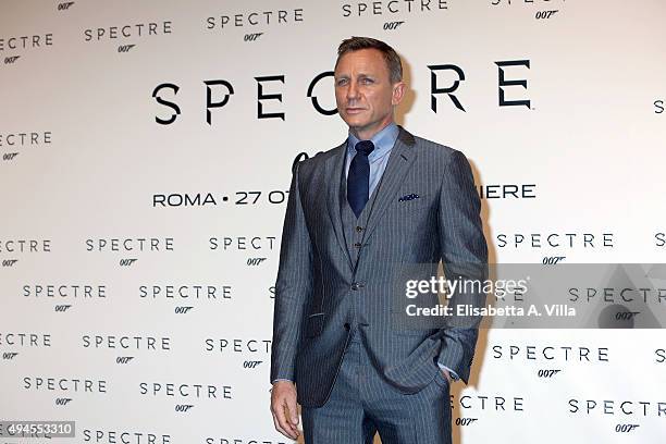 Daniel Craig attends a red carpet for 'Spectre' on October 27, 2015 in Rome, Italy.