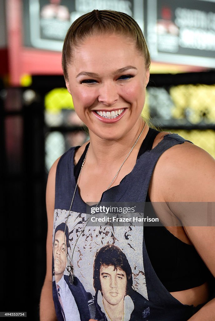 50 Cent Ronda Rousey Champion Ronda Rousey, Hosts Media Day Ahead of The Rousey Vs. Holm ...
