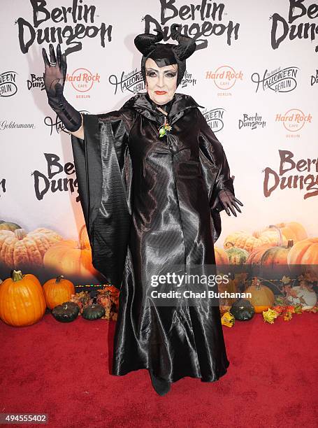 Baerbel Wierichs attends the Halloween party at Berlin Dungeon on October 27, 2015 in Berlin, Germany.