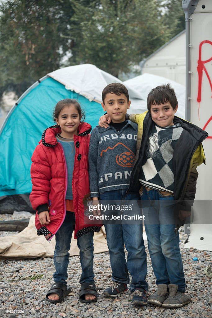Syrian refugee children arrived in Europe