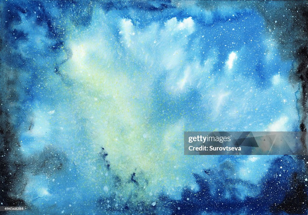 Cosmic watercolor background