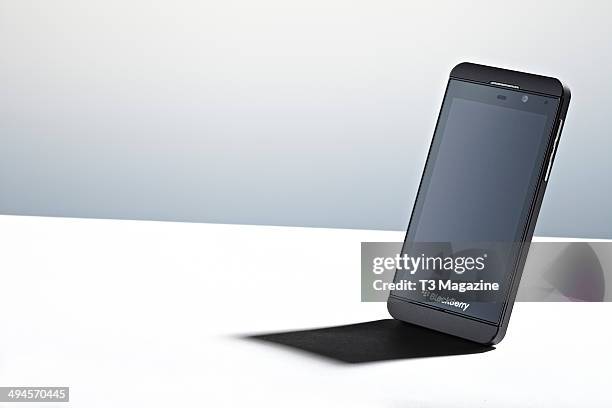 Blackberry Z10 smartphone photographed on a white background, taken on September 17, 2013.