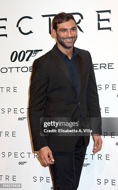 Francesco Arca attends a red carpet for 'Spectre' on October 27, 2015 in Rome, Italy.