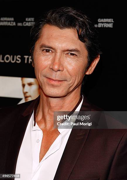 Actor Lou Diamond Phillips attends the Washington DC premiere of the film "The 33" at The Newseum on October 27, 2015 in Washington, DC.