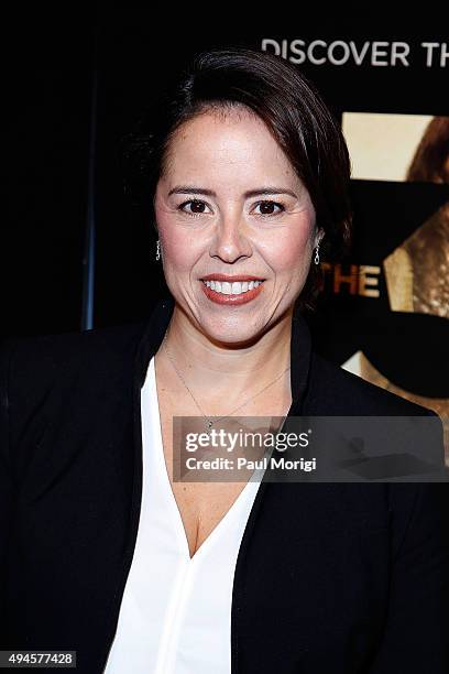 Director Patricia Riggen attends Washington DC premiere of the film "The 33" at The Newseum on October 27, 2015 in Washington, DC.