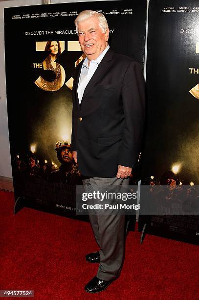 Former Sen. Chris Dodd attends "The 33" Washington DC Premiere at The Newseum on October 27, 2015 in Washington, DC.
