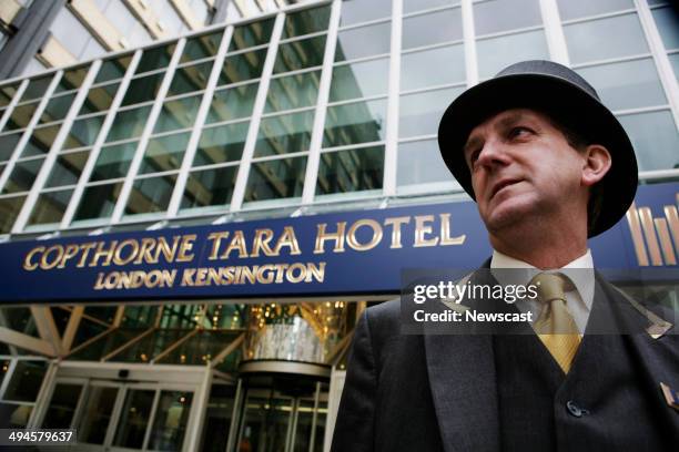 Concierge outside the Copthorne Tara Hotel in Kensington, London.