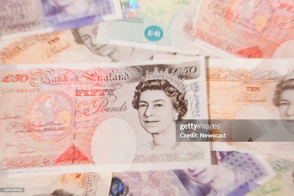 Illustrative image of a fifty pound note.