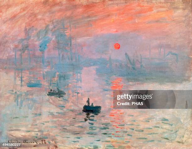 Claude Monet . Founder of French impressionist painting. Impression, Sunrise . 1872. Oil on canvas. Museum of Marmottan Monet. Paris. France.