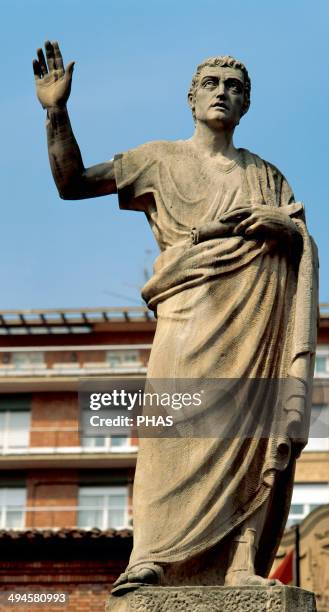 Marcus Fabius Quintilianus . Roman rhetorician from Hispania. Statue. Calahorra. La Rioja. Spain.
