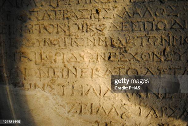 Archological Inscription Kerch Archaeological Museum Photos and Premium High Res Pictures ...