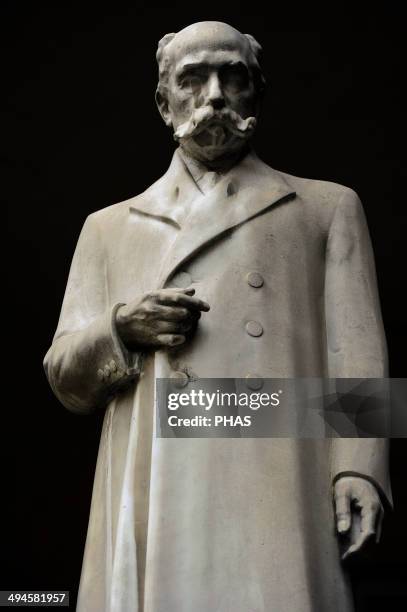 Camillo Golgi . Italian physician, pathologist, scientist and Nobel laureate. Statue. University of Pavia. Italy.