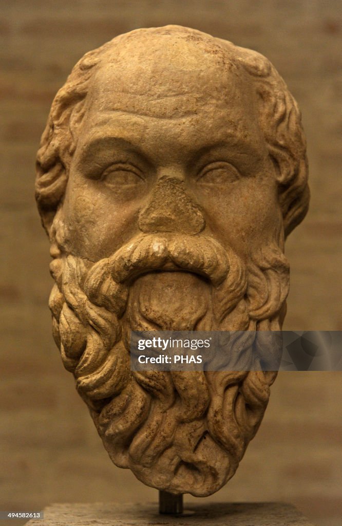 Socrates Rome Socrates . Greek philosopher. Head. Roman copy of an original of 320 ...