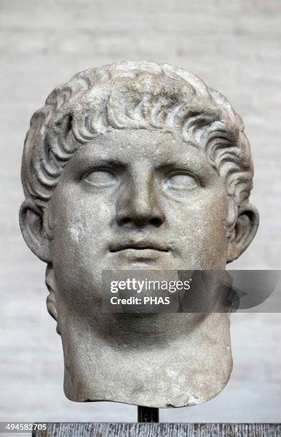 Nero . Was Roman Emperor from 54 to 68, and the last in the Julio-Claudian dynasty. Nero was adopted by his great uncle Claudius. Bust. Glyptothek....