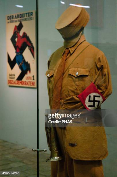 Uniform. Nazi paramilitary group. Sachsenhausen concentration camp Museum. Oranienburg. Germany.