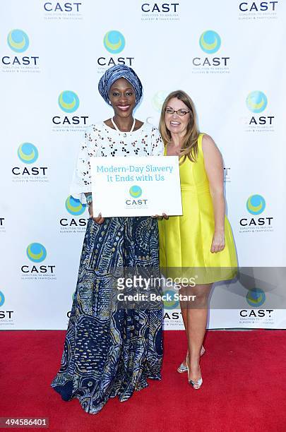 Human and civill rights and democracy activitst Hafsat Abiola and CEO of CAST Kay Buck arrive at CAST 16th From Slavery To Freedom Gala at Skirball...