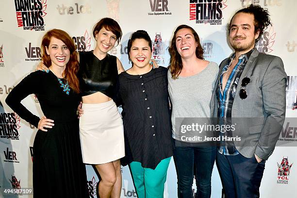 The cast of 'Gasp' Angela Gulner, Annika Kurnick, Derya Derman, April Wolfe and Russell Cramer attend the 17th Annual Dances With Films Opening Night...