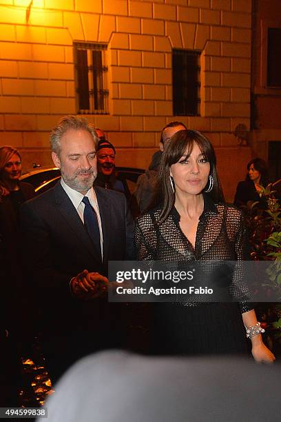 Monica Bellucci is seen at dinner after the Premiere of "007 Spectre" on October 27, 2015 in Rome, Italy.