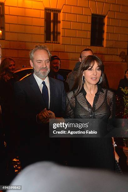 Monica Bellucci is seen at dinner after the Premiere of "007 Spectre" on October 27, 2015 in Rome, Italy.
