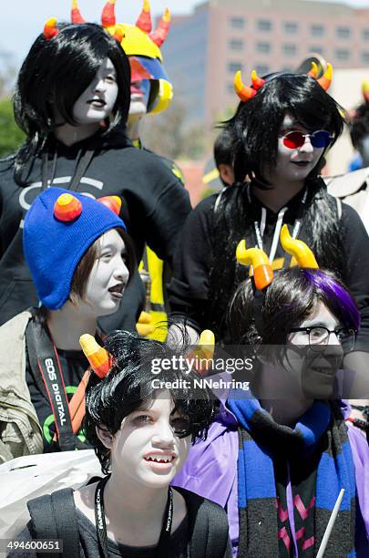 homestuck cosplayers - anime cosplay stock pictures, royalty-free photos & images