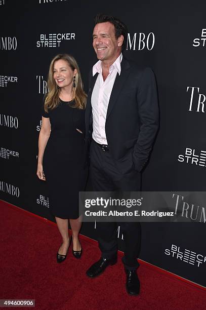 Actors Nanci Chambers and David James Elliott attend the premiere of Bleecker Street Media's "Trumbo" at AMPAS Samuel Goldwyn Theater on October 27,...