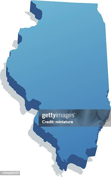 illinois map - illinois stock illustrations