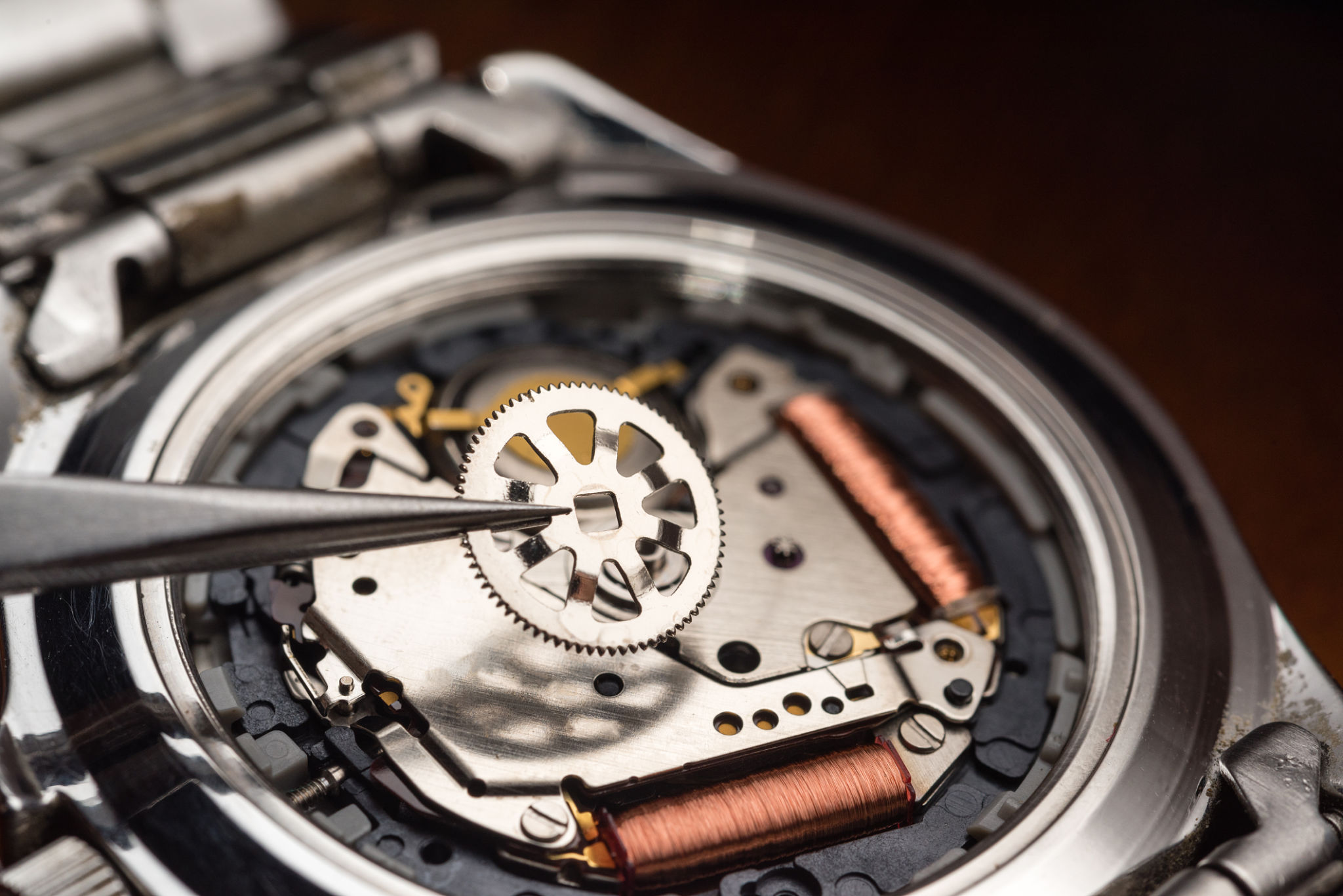 mechanical watch closeup