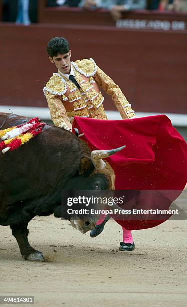 Alejandro Talavante performs during San Isidro Fair at Las Ventas Bullring on May 29, 2014 in Madrid, Spain.