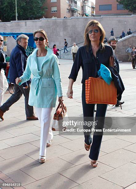 Isabel Preysler and Nuria Gonzalez attend San Isidro Fair at Las Ventas Bullring on May 29, 2014 in Madrid, Spain.