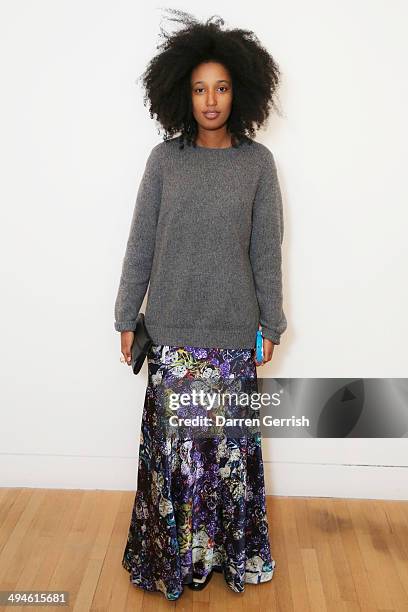 Julia Sarr-Jamois attends a gala recdeption for the RCA Graduate Fashion show at Royal College of Art on May 29, 2014 in London, England.