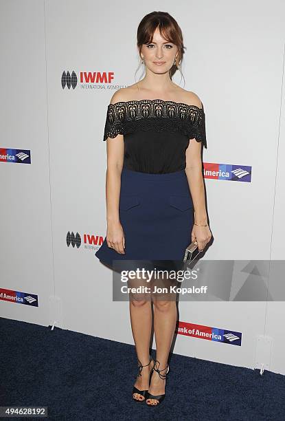 Actress Ahna O'Reilly arrives at the International Women's Media Foundation Courage Awards at the Beverly Wilshire Four Seasons Hotel on October 27,...