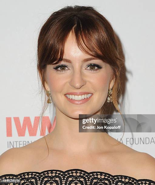 Actress Ahna O'Reilly arrives at the International Women's Media Foundation Courage Awards at the Beverly Wilshire Four Seasons Hotel on October 27,...