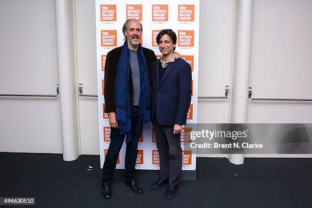 Filmmaker Kent Jones and moderator Noah Baumbach attend the "Hitchcock/Truffaut" New York screening held at The Film Society of Lincoln Center,...