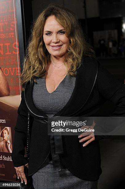 Actress Catherine Bach arrives at the premiere of Bleecker Street Media's "Trumbo" at Samuel Goldwyn Theater on October 27, 2015 in Beverly Hills,...