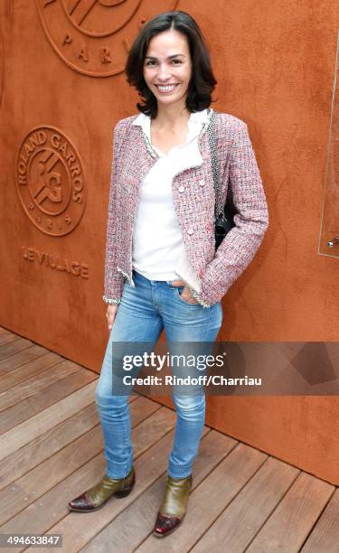 Actress Ines Sastre attends the Roland Garros French Tennis Open 2014 - Day 6 on May 30, 2014 in Paris, France.
