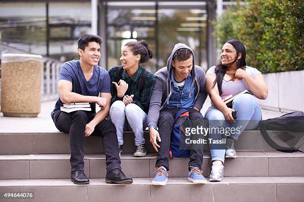 they're a tight knit group of friends - varsity stock pictures, royalty-free photos & images