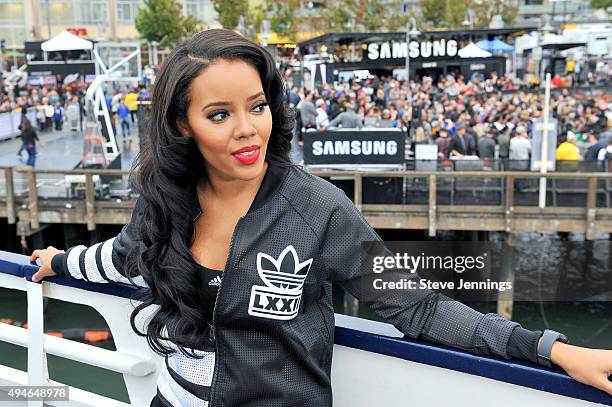 Angela Simmons attends the Samsung Experience at NBA Opening Night 2015 at Pier 43 on October 27, 2015 in San Francisco, California.