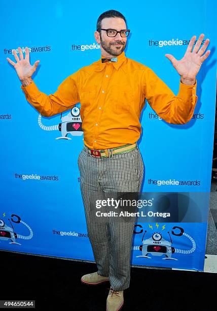 Keith Allan arrives for the 3rd Annual Geekie Awards held at Club Nokia on October 15, 2015 in Los Angeles, California.