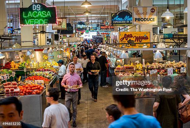 Grand Central Market in Los Angeles, California on Wednesday, October 14, 2015.
