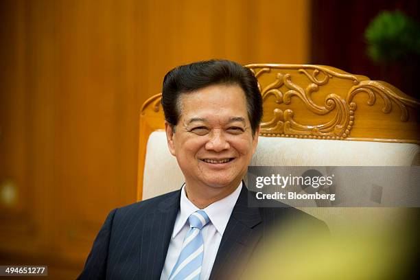 Nguyen Tan Dung, Vietnam's prime minister, reacts during an interview in Hanoi, Vietnam, on Friday, May 30, 2014. Vietnam has prepared evidence for a...