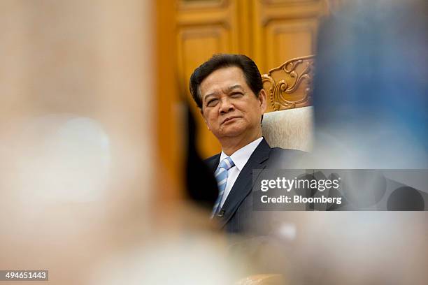 Nguyen Tan Dung, Vietnam's prime minister, listens during an interview in Hanoi, Vietnam, on Friday, May 30, 2014. Vietnam has prepared evidence for...