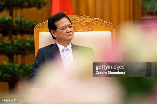 Nguyen Tan Dung, Vietnam's prime minister, listens during an interview in Hanoi, Vietnam, on Friday, May 30, 2014. Vietnam has prepared evidence for...