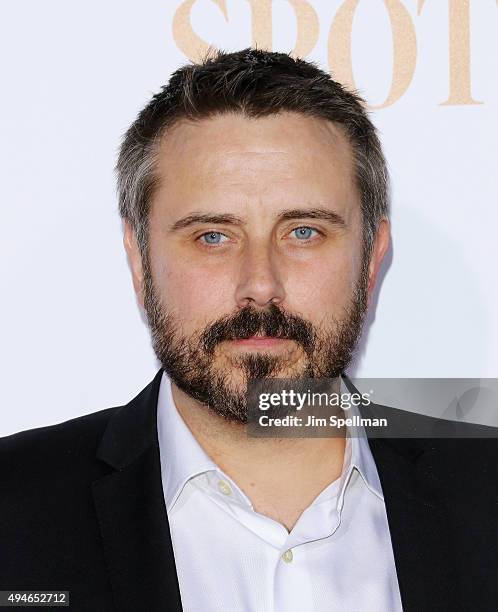 Jeremy Scahill attends the "Spotlight" New York premiere at Ziegfeld Theater on October 27, 2015 in New York City.