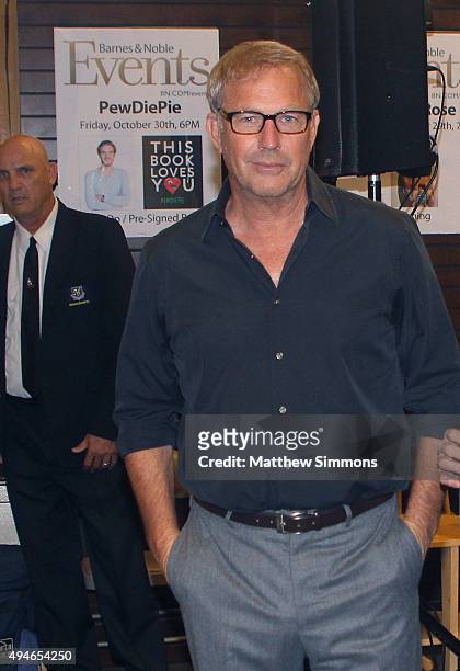 Actor Kevin Costner attends a signing for his new book 'The Explorers Guild: Volume One: A Passage To Shambhala' at Barnes & Noble at The Grove on...
