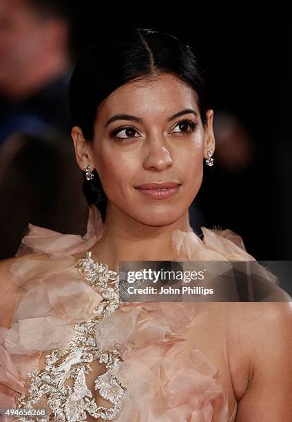 Stephanie Sigman attends the Royal Film Performance of "Spectre" at Royal Albert Hall on October 26, 2015 in London, England.