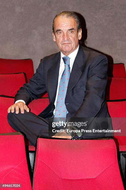 Mario Conde presents the documentary film 'Mario Conde' on October 27, 2015 in Madrid, Spain.