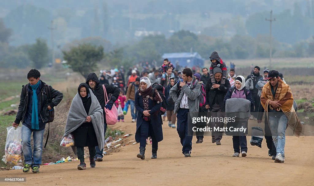Thousand Of Migrants Cross Into Serbia On Route To Northern Europe