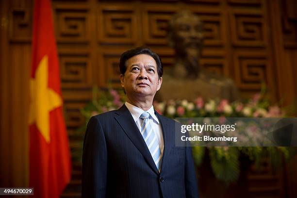 Nguyen Tan Dung, Vietnam's prime minister, poses for a photograph after an interview in Hanoi, Vietnam, on Friday, May 30, 2014. Vietnam has prepared...