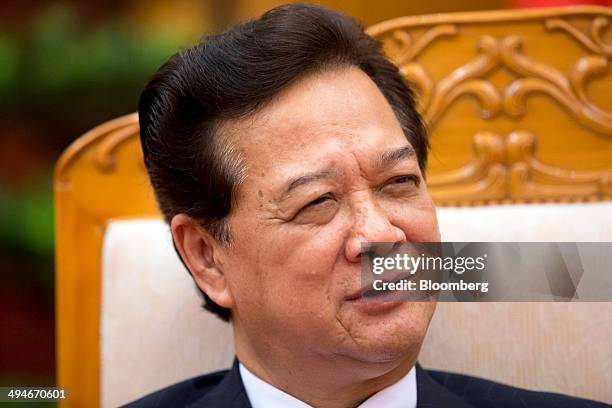 Nguyen Tan Dung, Vietnam's prime minister, speaks during an interview in Hanoi, Vietnam, on Friday, May 30, 2014. Vietnam has prepared evidence for a...