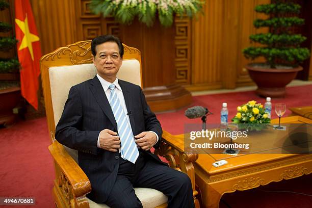 Nguyen Tan Dung, Vietnam's prime minister, sits in a chair before an interview in Hanoi, Vietnam, on Friday, May 30, 2014. Vietnam has prepared...